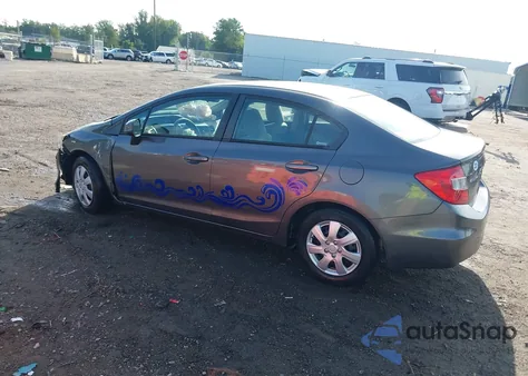 2012 Honda Civic Lx из США, поврежденный, VIN 2HGFB2F55CH596789